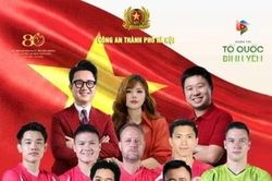 NSND Tự Long và những 'ngôi sao sân cỏ' góp mặt trong lễ hưởng ứng cuộc thi sáng tạo video clip 'Tổ quốc bình yên'