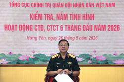 Tổng cục Chính trị kiểm tra, nắm tình hình tại Bộ CHQS tỉnh Hưng Yên