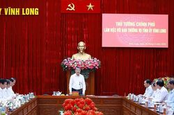 Thủ tướng Lê Minh Hưng làm việc với Ban Thường vụ Tỉnh ủy Vĩnh Long