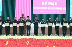 Thượng úy Vũ Minh Thành - báo cáo viên giỏi của Sư đoàn 3