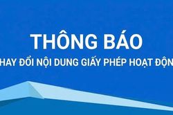 Quỹ tín dụng nhân dân phường Nam Cường thông báo thay đổi nội dung Giấy phép hoạt động