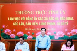 Bí thư Tỉnh ủy Dương Quốc Huy yêu cầu xây dựng khu vực Bắc Hà trở thành không gian phát triển du lịch văn hóa - sinh thái đặc sắc của tỉnh