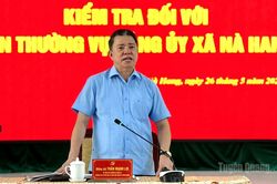 Đo&agrave;n kiểm tra, gi&aacute;m s&aacute;t của Ban Thường vụ Tỉnh ủy l&agrave;m việc với Đảng ủy c&aacute;c địa phương