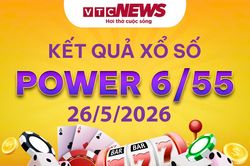 Vietlott 26/5 - Kết quả xổ số Vietlott hôm nay 26/5/2026 - Xổ số Power 6/55