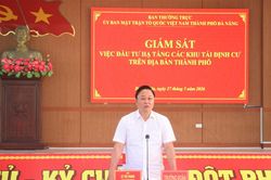 Mặt trận TP Đà Nẵng giám sát hạ tầng các khu tái định cư ở Duy Nghĩa