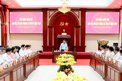 Thủ tướng Lê Minh Hưng làm việc với Ban Thường vụ Tỉnh ủy Đồng Tháp