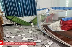 Bé trai 6 tháng tuổi bị vữa trần nhà rơi trúng tử vong