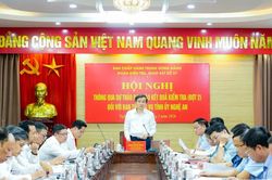 Th&ocirc;ng qua Dự thảo B&aacute;o c&aacute;o kết quả kiểm tra đợt 2 đối với Ban Thường vụ Tỉnh ủy Nghệ An