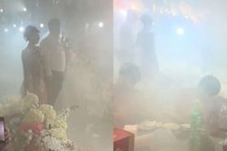 Đám cưới đang diễn ra thì khói trắng bao trùm cả hội trường: Lời giải thích khó chấp nhận từ phía khách sạn