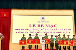 Công an Hà Nội nhất toàn đoàn Hội thao quân sự, võ thuật và thể thao CAND khu vực I năm 2026