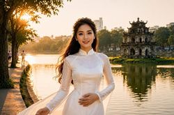 Khi công nghệ AI kể câu chuyện tà áo dài Việt Nam