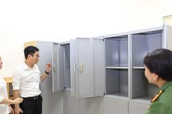 [Ảnh] Kiểm tra các điều kiện bảo đảm tại điểm thi, sẵn sàng cho kỳ thi lớp 10