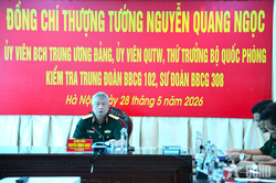 Thượng tướng Nguyễn Quang Ngọc làm việc với các đơn vị về công tác hậu cần