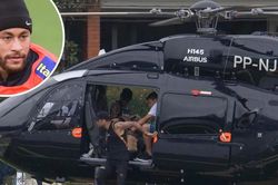 Neymar chơi trội, dùng trực thăng riêng đi hội quân chuẩn bị cho World Cup