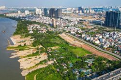 Cận cảnh công viên đầu tiên trên trục cảnh quan sông Hồng đang chuẩn bị triển khai