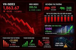 Áp lực bán lan rộng, VN-Index giảm gần 11 điểm