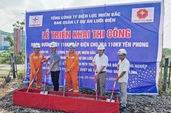 Khởi công dự án đường dây 110kV cấp điện cho trạm biến áp 110kV Yên Phong