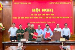UBND tỉnh Gia Lai và Bộ Tư lệnh Binh đoàn 15 ký kết quy chế phối hợp