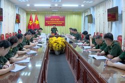 Đoàn Kiểm toán Bộ Quốc phòng làm việc tại Ban Chỉ huy Bộ đội Biên phòng tỉnh