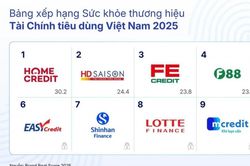 'Cuộc đua' sức khỏe thương hiệu ngành tài chính tiêu dùng trong thế bám đuổi