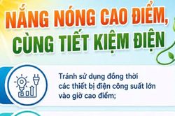 Hạn chế d&ugrave;ng đồng thời nhiều thiết bị c&ocirc;ng suất lớn trong giờ cao điểm