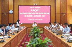 Họp Ban Chỉ đạo xây dựng Trường Chính trị Hoàng Đình Giong đạt chuẩn mức 2 giai đoạn 2026 - 2030