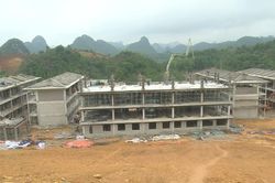 Khẩn trương thi công trường nội trú liên cấp vùng biên giới