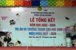 Xúc động lễ 'Tri ân và trưởng thành' cho học sinh của Trường Tiểu học Kim Đồng, phường Bình Tân
