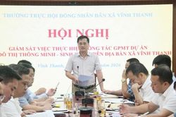 HĐND xã Vĩnh Thanh giám sát tiến độ giải phóng mặt bằng dự án Khu đô thị thông minh - sinh thái