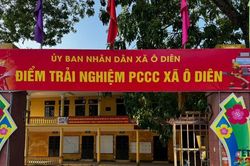 Xã đầu tiên của Hà Nội tổ chức điểm trải nghiệm phòng cháy cho người dân