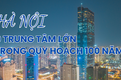 Infographic: 9 trung tâm đô thị lớn của Hà Nội trong quy hoạch 100 năm