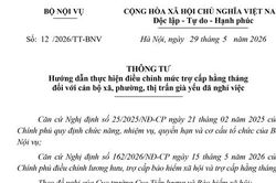 TOÀN VĂN: Thông tư 12/2026/TT-BNV hướng dẫn điều chỉnh mức trợ cấp hằng tháng với cán bộ xã già yếu đã nghỉ việc