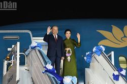 [Ảnh] Hình ảnh nổi bật trong lễ tiễn Đoàn đại biểu cấp cao Việt Nam tại Bangkok, Thái Lan