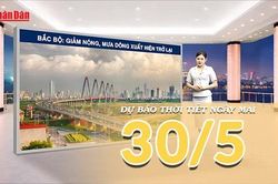 [Video] Dự báo thời tiết đêm nay và ngày mai ngày 30/5/2026: Mưa dông trở lại miền Bắc, oi nóng suy giảm tại miền Trung
