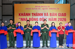 Đoàn Kinh tế - Quốc phòng 74: Khánh thành, bàn giao 3 ngôi 'Nhà đồng đội'
