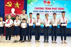 Xã Hòa Tiến phát động 'Tháng hành động vì trẻ em'