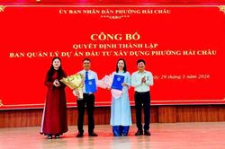 Công bố quyết định thành lập Ban Quản lý dự án đầu tư xây dựng phường Hải Châu