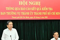 Chủ tịch Quốc hội Trần Thanh Mẫn: Trung ương tiếp tục tin tưởng giao việc lớn, việc khó cho TPHCM