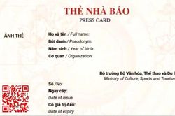 Bộ VH-TT-DL công bố mẫu thẻ nhà báo 2026