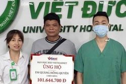 Em Quàng Hồng Quyên bị tai nạn được bạn đọc ủng hộ hơn 100 triệu đồng