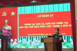 VKS Quân sự Khu vực 72 phối hợp phổ biến, giáo dục pháp luật tại Lữ đoàn Thông tin 23