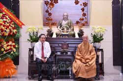 Chủ tịch Quốc hội Trần Thanh Mẫn chúc mừng Đại lễ Phật đản tại TP Hồ Chí Minh