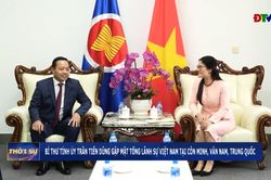 Bí thư Tỉnh ủy Trần Tiến Dũng gặp mặt tổng lãnh sự Việt Nam tại Côn Minh, Vân Nam, Trung Quốc