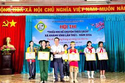 Xã Khánh Vĩnh tổ chức hội thi 'Thiếu nhi kể chuyện theo sách'