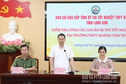 Lãnh đạo UBND tỉnh kiểm tra công tác chuẩn bị Kỳ thi tốt nghiệp THPT năm 2026