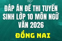 Đáp án môn Ngữ Văn thi vào 10 tại Đồng Nai năm 2026