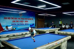 Trên 60 vận động viên tham gia giải Bida Đại hội TDTT tỉnh Quảng Trị lần thứ I