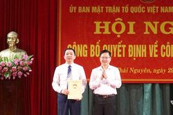 Đồng ch&iacute; Phạm Trung Dũng giữ chức Ph&oacute; Chủ tịch Ủy ban MTTQ tỉnh Th&aacute;i Nguy&ecirc;n