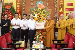 Lãnh đạo tỉnh Thái Nguyên thăm, chúc mừng Giáo hội Phật giáo Việt Nam