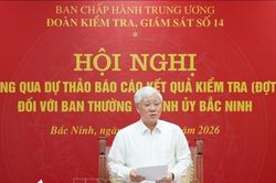 Phó Chủ tịch Thường trực Quốc hội Đỗ Văn Chiến chủ trì Hội nghị thông qua dự thảo báo cáo kết quả kiểm tra đối với Ban Thường vụ Tỉnh ủy Bắc Ninh